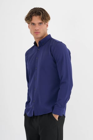 Flex Slim Fit Yumuşak Kolay Ütü Nefes Alan Erkek Gömlek