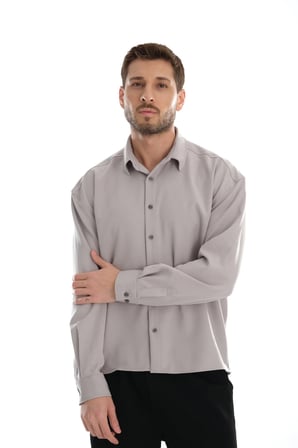 Base Oversize Yumuşak Teri Emen Kolay Ütü Nefes Alan Erkek Gömlek