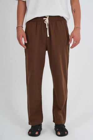Comforted Erkek Keten Görünüm Rahat Pantolon Bol Paça Yeni Sezon