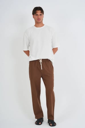 Comforted Erkek Keten Görünüm Rahat Pantolon Bol Paça Yeni Sezon