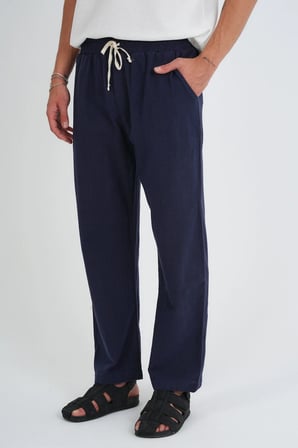 Comforted Erkek Keten Görünüm Rahat Pantolon Bol Paça Yeni Sezon