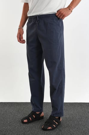 Defy Erkek Rahat Kalıp Keten Görünümlü Pantolon