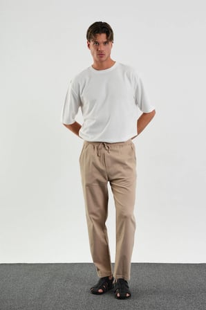 Karalyan Erkek Comfort Fit Rahat Kesim Pamuklu Pantolon