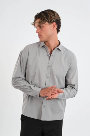 Infinity Erkek Comfort Fit Gömlek Gri