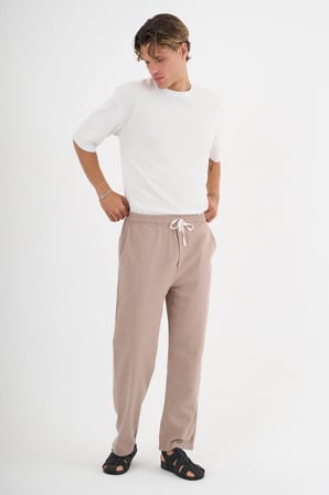 Comforted Erkek Keten Görünüm Rahat Pantolon Bol Paça Yeni Sezon