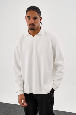 EASE Oversize Sweatshirt Beyaz