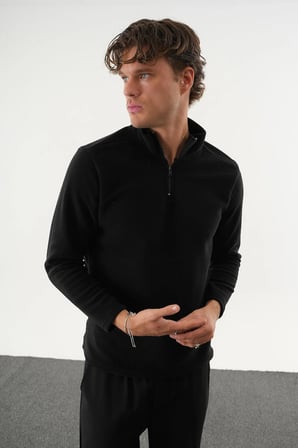 TUNDRA Regular Fit Kışlık Polar Siyah