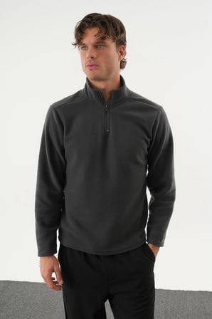 TUNDRA Regular Fit Kışlık Polar Füme