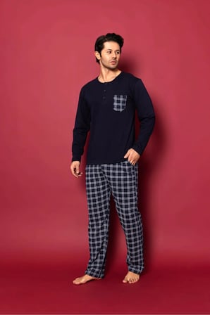 Erkek Uzun Kol Pijama Takımı Yeni Sezon 6722