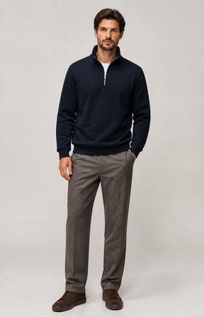 Runi Basic Regular Fit Pamuklu Kışlık Sweatshirt Siyah