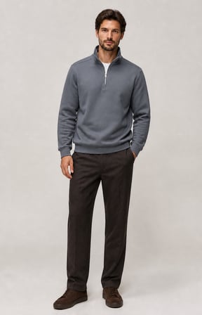 Runi Basic Regular Fit Pamuklu Kışlık Sweatshirt Antrasit