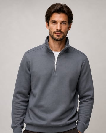 Runi Basic Regular Fit Pamuklu Kışlık Sweatshirt Antrasit