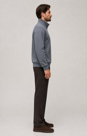 Runi Basic Regular Fit Pamuklu Kışlık Sweatshirt Antrasit
