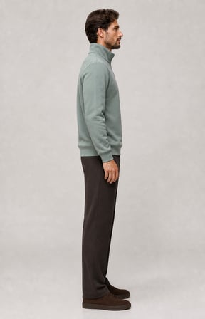 Runi Basic Regular Fit Pamuklu Kışlık Sweatshirt Mint