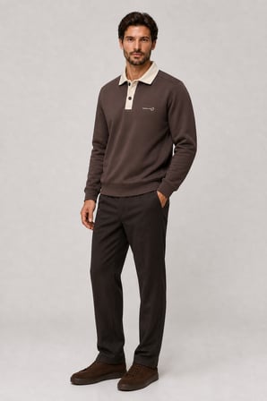 Snap Erkek Regular Fit Düğmeli Kışlık Sweatshirt