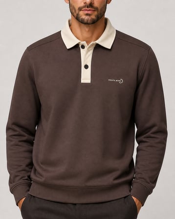 Snap Erkek Regular Fit Düğmeli Kışlık Sweatshirt