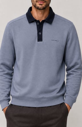 Snap Erkek Regular Fit Düğmeli Kışlık Sweatshirt Antrasit