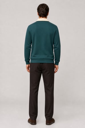 Snap Erkek Regular Fit Düğmeli Kışlık Sweatshirt Nefti