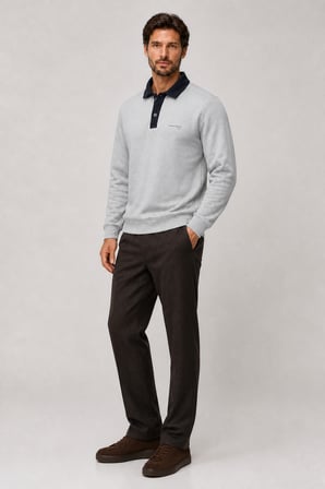 Snap Erkek Regular Fit Düğmeli Kışlık Sweatshirt Gri