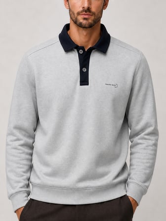 Snap Erkek Regular Fit Düğmeli Kışlık Sweatshirt Gri