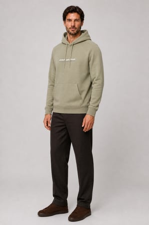 Consume Erkek Regular Fit Kapüşonlu Sweatshirt Çağla
