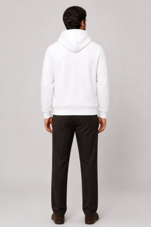 Consume Erkek Regular Fit Kapüşonlu Sweatshirt Beyaz