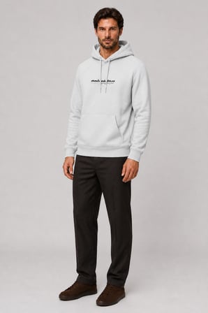 Consume Erkek Regular Fit Kapüşonlu Sweatshirt Gri