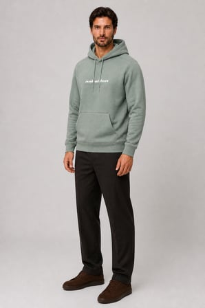Consume Erkek Regular Fit Kapüşonlu Sweatshirt Mint