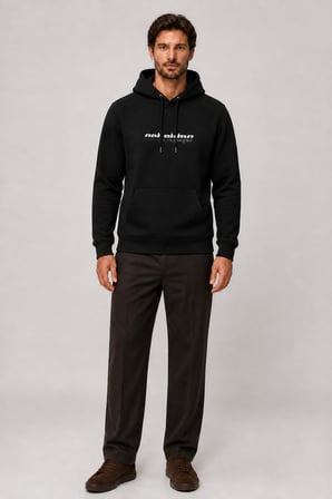 Consume Erkek Regular Fit Kapüşonlu Sweatshirt Siyah