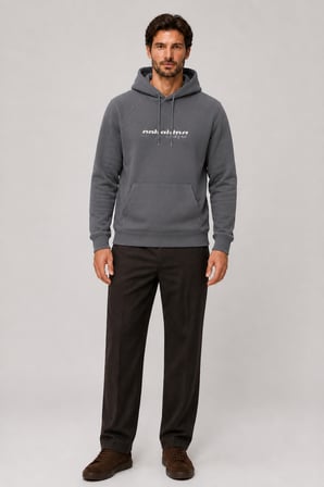 Consume Erkek Regular Fit Kapüşonlu Sweatshirt Antrasit
