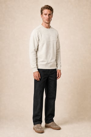 Lines Regular Fit Kışlık Sweatshirt Taş