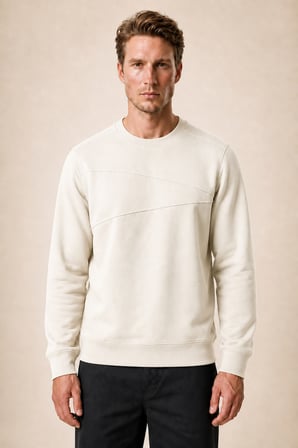 Lines Regular Fit Kışlık Sweatshirt Taş