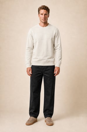 Lines Regular Fit Kışlık Sweatshirt Taş