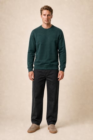 Lines Regular Fit Kışlık Sweatshirt Nefti