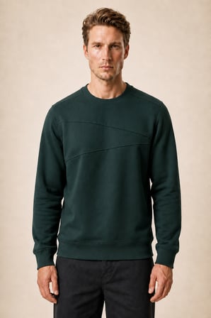 Lines Regular Fit Kışlık Sweatshirt Nefti
