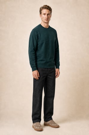 Lines Regular Fit Kışlık Sweatshirt Nefti