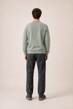 Respect Bisiklet Yaka Regular Fit Kışlık Sweatshirt Mint
