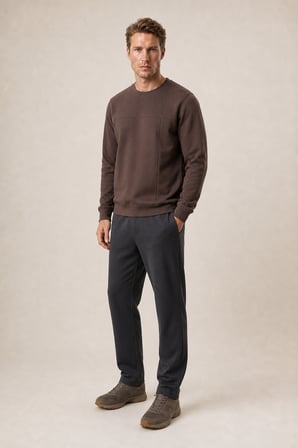 Benko Regular Fit Kışlık Sweatshirt Yeni Sezon Kahve
