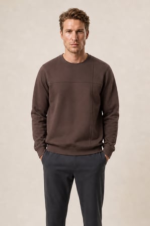 Benko Regular Fit Kışlık Sweatshirt Yeni Sezon Kahve
