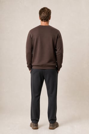 Benko Regular Fit Kışlık Sweatshirt Yeni Sezon Kahve