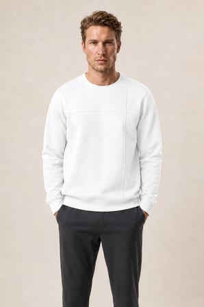 Benko Regular Fit Kışlık Sweatshirt Yeni Sezon Beyaz
