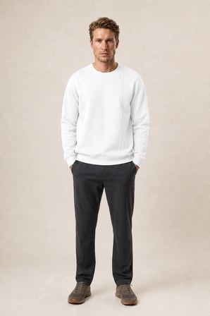 Benko Regular Fit Kışlık Sweatshirt Yeni Sezon Beyaz