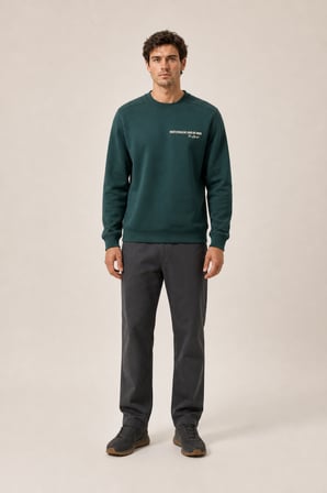 Takes Bisiklet Yaka Kışlık Regular Fit Sweatshirt Nefti