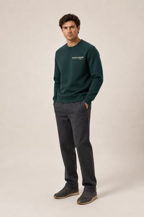 Takes Bisiklet Yaka Kışlık Regular Fit Sweatshirt Nefti