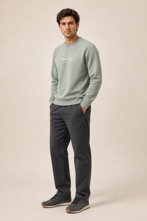 Takes Bisiklet Yaka Kışlık Regular Fit Sweatshirt Mint
