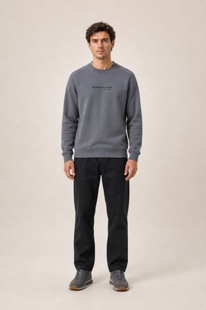 Takes Bisiklet Yaka Kışlık Regular Fit Sweatshirt Antrasit