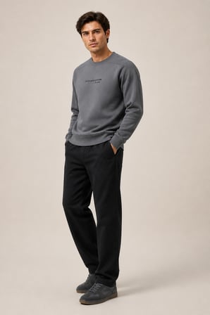 Takes Bisiklet Yaka Kışlık Regular Fit Sweatshirt Antrasit