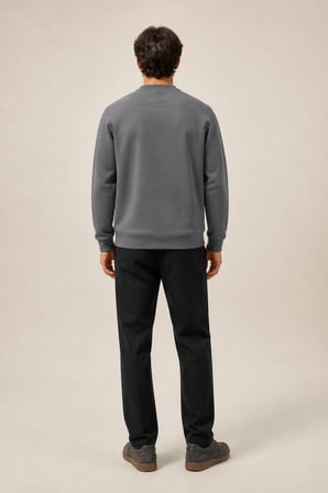 Takes Bisiklet Yaka Kışlık Regular Fit Sweatshirt Antrasit