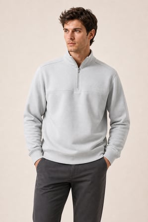 Knel Regular Fit Kışlık Yeni Sezon Erkek Sweatshirt Gri
