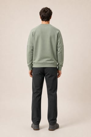 Black Yeni Sezon Erkek Kışlık Regular Fit Sweatshirt Pamuklu Mint